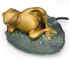 Aquascape Lazy Frog on Lily Pad Spitter Fountain for Ponds and Water Gardens, 78311