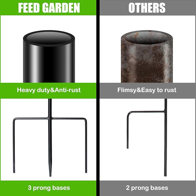 FEED GARDEN Adjustable 32 Inch Shepherd Hooks Thick Rust Resistant Steel Shepard Hooks for Outdoor Hanging Lanterns, Bird Feeders, Solar Lights, Weddings Decor 4 Pack
