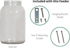 Squirrel Under Glass Mason Jar Peanut and Loose Corn Squirrel Feeder - Keep Squirrels Out of Bird Feeders
