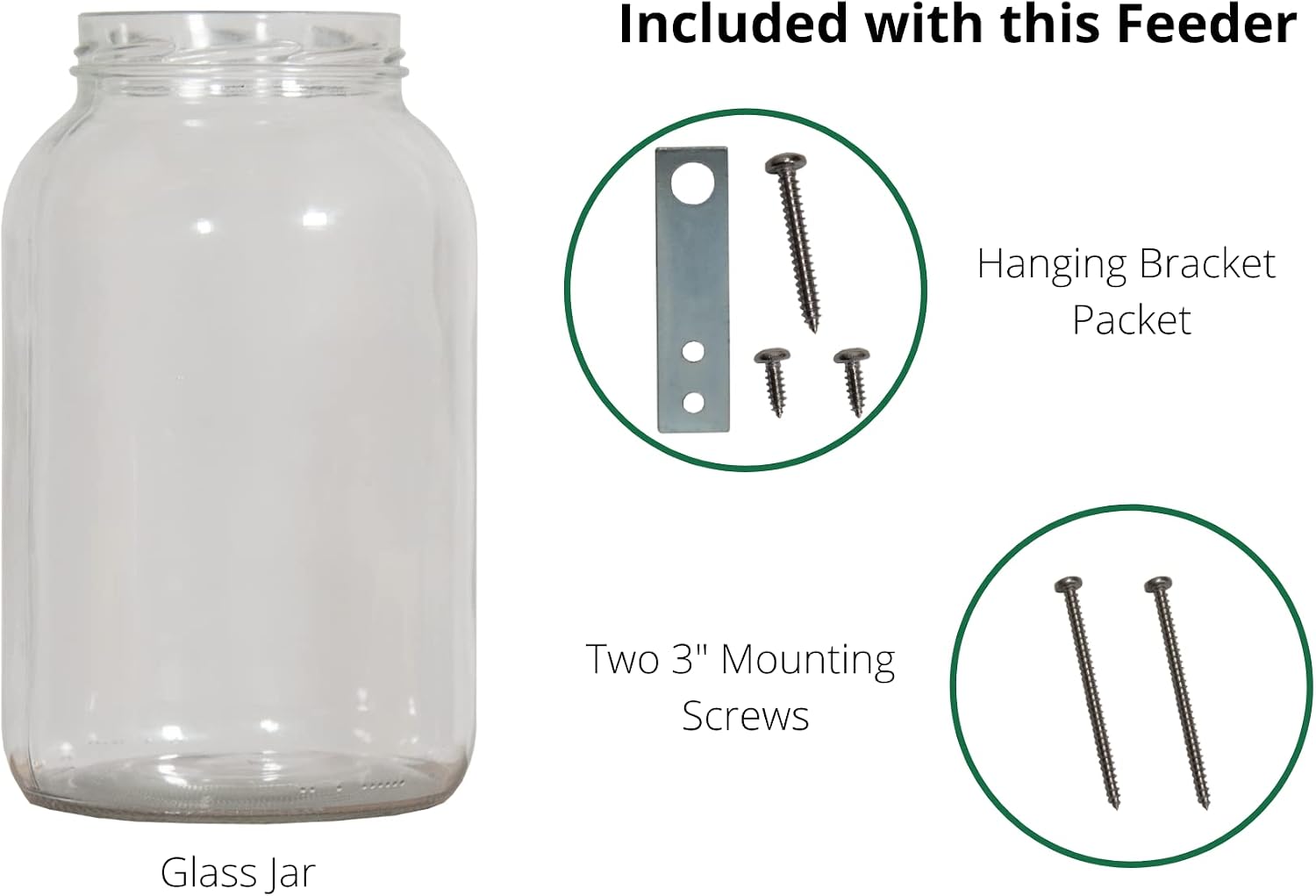 Squirrel Under Glass Mason Jar Peanut and Loose Corn Squirrel Feeder - Keep Squirrels Out of Bird Feeders