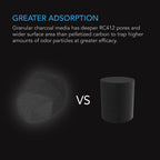 ac infinity premium australian activated carbon 8 lb., close-up detail