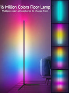 tyute corner floor lamp, rgb led corner lamp shown in use