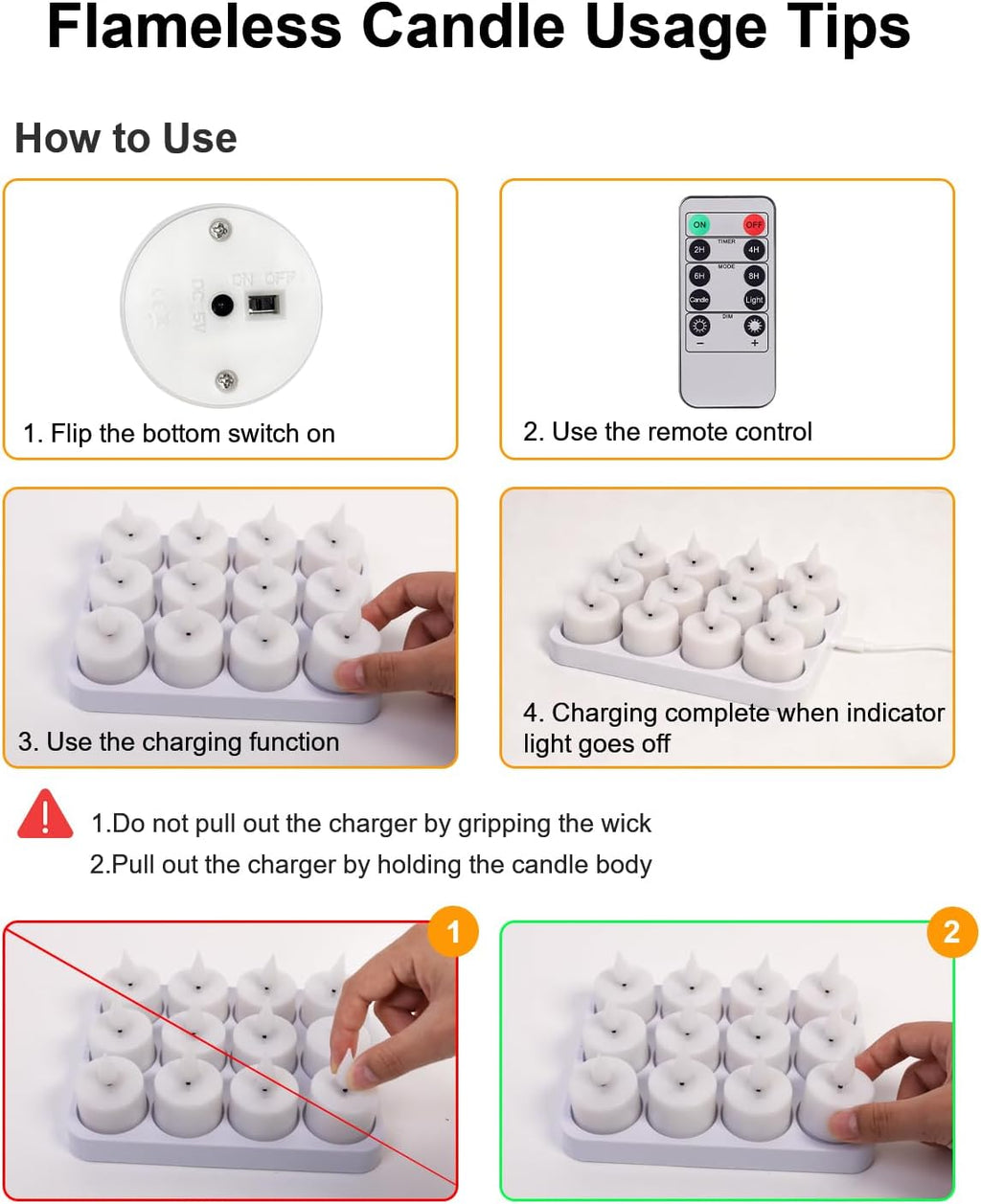 12 Pack Tea Lights Candles Battery Operated with Charging Dock, Remote Control Rechargeable Candles, Flickering Flameless LED Tealight for Votive, Table Decorations, Wedding, Halloween, Christmas