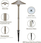 Lumina Lighting® 3W Landscape Lighting 12V Landscape Lights Low Voltage Landscape Path Lights Warm White Waterproof Outdoor Replaceable G4 LED Bulb for Garden Pathway Lawn Yard (Bronze, 8-Pack)