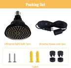 Hanging Grow Lights for Indoor Plants, 25W 5000K, LED Light Bulbs | LED Grow Light, Height Adjustable Pendant, Full Spectrum Plant Lamp with Timer for Tall Indoor Plants, Black