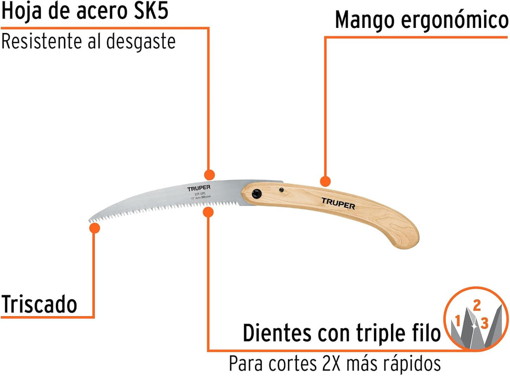 TRUPER STP-12PL 12" Folding Pruning Saw