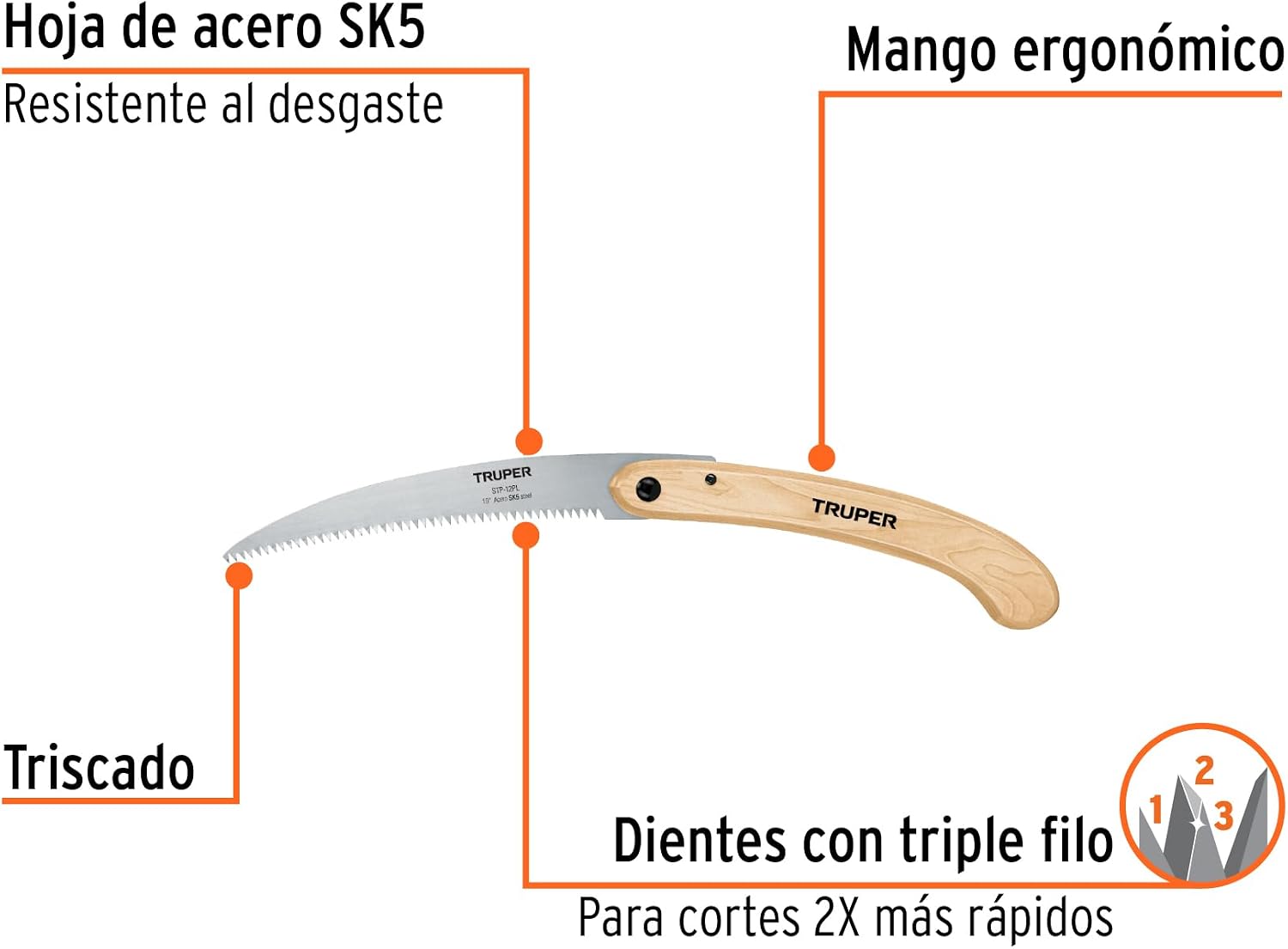 TRUPER STP-12PL 12" Folding Pruning Saw