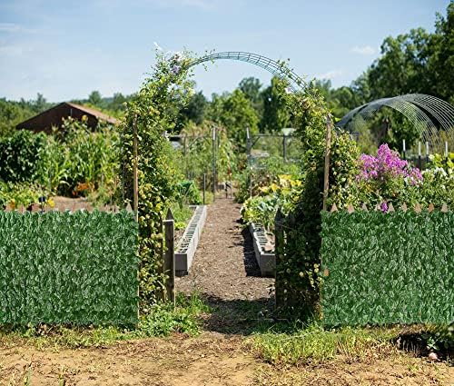 icover 59 * 157in artificial ivy privacy fence, front angle view