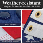 american flags for outside 3x5-100% polyester made in, side view