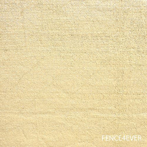 4'x50' 4ft tall 3rd gen tan beige fence showing dimensions
