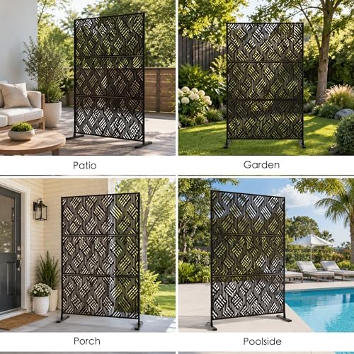 kozyard metal privacy screen 74" h x 47.2" on a desk or shelf