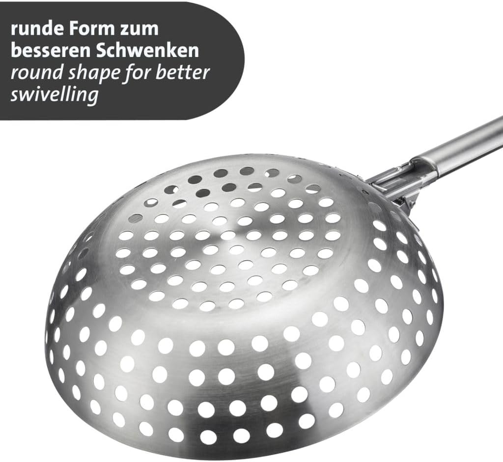 Westmark Grill Wok – Ideal for preparing Large Quantities of Delicious Grilled Vegetables, Durable, Dishwasher Safe – Stainless Steel