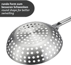 Westmark Grill Wok – Ideal for preparing Large Quantities of Delicious Grilled Vegetables, Durable, Dishwasher Safe – Stainless Steel