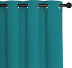 NICETOWN Blackout Curtains 54 Inches Long, Thermal Insulated Room Darkening Curtains for Bedroom, Window Treatment Drapes for Living Room Nursery (W66 x L54 Inch, Peacock Teal, 1 Panel)