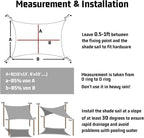 LOVE STORY Waterproof 8' x 10' Rectangle Dark Grey Sun Shade Sail Cannoy UV Resistant for Outdoor Patio Garden Backyard (We Make Custom Size)