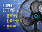 tornado 16 inch pro series waterproof outdoor oscillating, close-up detail