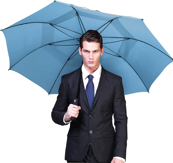 G4Free 47/54/62/68/72 Inch Automatic Open Golf Umbrella Oversize Extra Large Double Canopy Vented Windproof Waterproof Stick Umbrellas