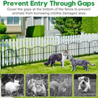 decorative garden fence 17in (h) x15ft (l),arched rustproof, side view