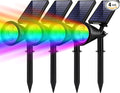 InnoGear Solar Lights Outdoor Waterproof Solar Garden Light for Outside Yard Landscape Lighting Pathway Spot Lights Spotlight Wall Light Auto On/Off, Pack of 4 (Multicolor)