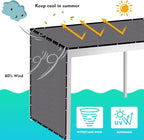 90% Shade Cloth Sun Shade Fabric Privacy Screen Shade Cover for Patio Garden Pergola Shade Cover Canopy with Gromments
