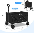 sekey lightweight collapsible wagon, 220 lb capacity, quick-fold on a desk or shelf