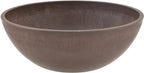 PSW Pot Collection M30C 12-inch Plastic/Stone/Wood Composite Low Bowl Planter – No Drainage Hole (Drillable), Shallow Indoor/Outer Pot for Succulents, Bonsai, Fairy Gardens, Herbs, Chocolate