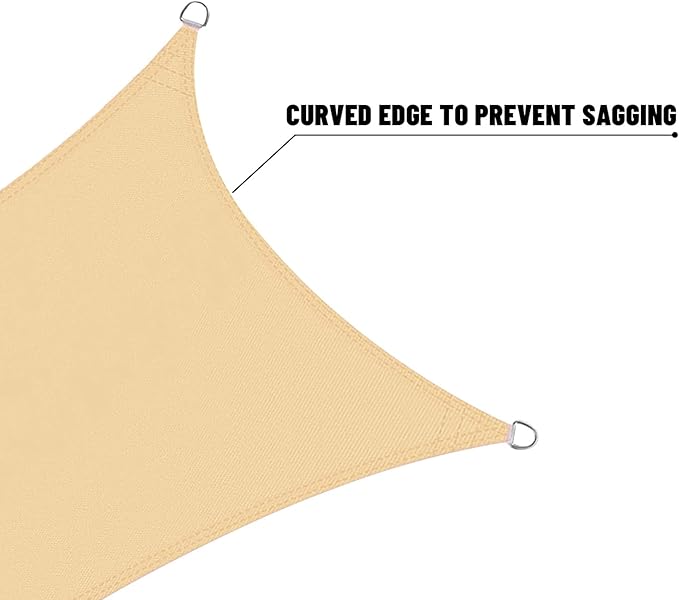 LOVE STORY Rectangle 4'x8' Waterproof Sun Shade Sail Canopy UV Block for Outdoor Patio Backyard Carport,Sand(We Make Custom Size)