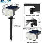 Solar Lights Outdoor Waterproof IP65, Super Bright LED, 3000K 2 Lighting Modes, Solar Powered Yard Garden Solar Spot Lights for Outside Landscape Auto On/Off -4 Pack