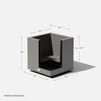 Veradek Block Series Cube Plastic Planter - Large Square Planter for Indoor or Outdoor Patio/Garden | Durable All-Weather Use with Drainage Holes | Modern Décor for Tall Plants, Trees, Flowers