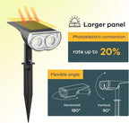 Linkind Solar Lights Outdoor StarRayS, Color Changing Solar Spot Lights, IP67 Waterproof Solar Spotlights for Landscape Garden Pathway Walkway (Multicolor, 6 Pack)