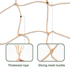 Jute Trellis Netting - Jute Netting for Garden, Heavy Duty Plant Support Netting for Climbing Plants, Cucumber, Vine, Fruits & Vegetables, Climbing Vining Plants (6.6 Ft x 16.4 Ft, 3.9 Inch Squares)