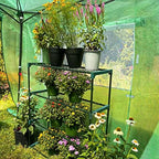eagle peak 8'x6' portable greenhouse with two shelves, package contents