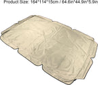 Oxford Cloth Swing Canopy Replacement, Heavy Duty Garden Hammock Top Cover Outdoor Swing Top Cover for Yard Park (64.6x44.9x5.9in) (Beige)