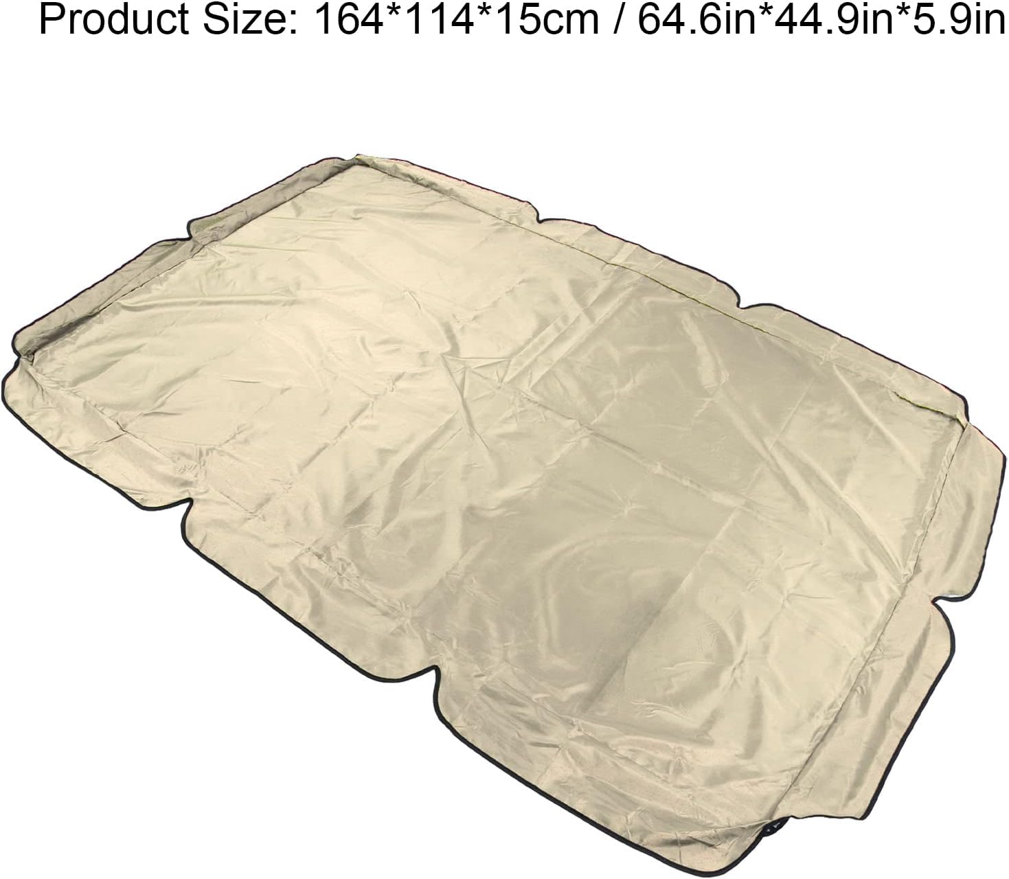 Oxford Cloth Swing Canopy Replacement, Heavy Duty Garden Hammock Top Cover Outdoor Swing Top Cover for Yard Park (64.6x44.9x5.9in) (Beige)