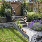 brick effect garden fence,flower bed border detachable splicing showing dimensions