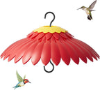 Beserie Squirrel Baffle Hummingbird Feeder Shade Cover Dome Shield Hang from Bird Feeders for Outdoors Squirrel Proof Protect Feed Red Yellow Attract Hummingbirds Moat Proof-14inch(Red)