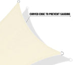 SUNNY GUARD Custom Size 12'x25' Rectangle Butter Cream UV Block Sunshade for Backyard Yard Deck Patio Garden Outdoor Activities and Facility(Customized)