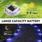 agptek solar driveway lights outdoor 12 pack, 2, side view