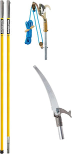Jameson FG-6PKG-7 FG-Series Manual Pole Saw and Tree Pruner with Two 6-Foot Fiberglass Poles