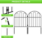ousheng 25 pack decorative garden fence, total 27ft(l), side view