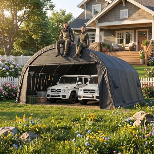 cobizi carport 20x20 heavy duty 2 car carport showing dimensions