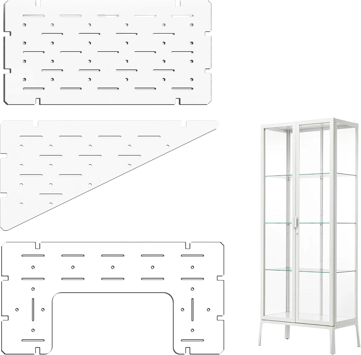 luvcosy acrylic shelves for ikea milsbo tall greenhouse, main product view