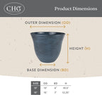 Classic Home and Garden Honeysuckle Resin Planters - Lightweight Indoor & Outdoor Plant Pots - UV-Resistant Plastic Flower Pots - Pot Planters for Flowers & Herbs (15" Zinc Grey)