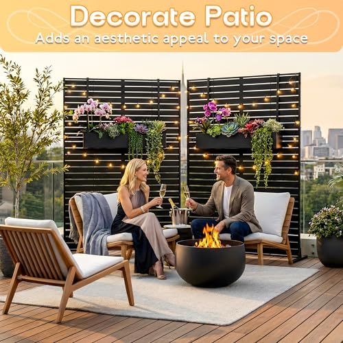 mtart metal privacy screen 72" h x 47.2", package contents