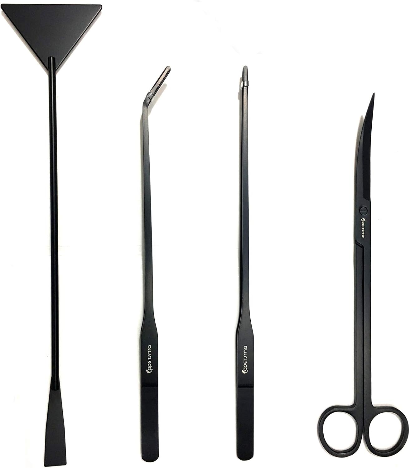 Aquarium Tweezers, Capetsma Stainless Steel Aquarium Plant Tools Long Aquascaping Tools Scissors Spatula Aquatic Plants Tool Set For Freshwater and Saltwater