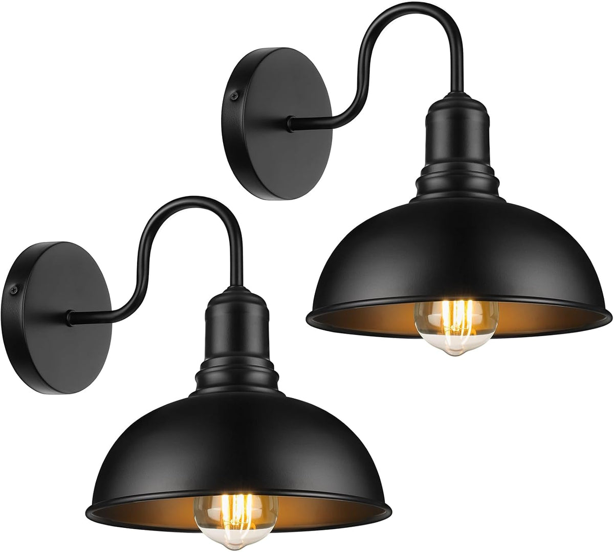 matameye outdoor barn light fixture, black farmhouse exterior, main product view