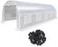 benefitusa greenhouse replacement cover half-transparent greenhouse cover (24.6'x10'x7'), main product view