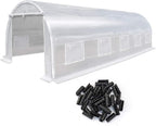 benefitusa greenhouse replacement cover half-transparent greenhouse cover (24.6'x10'x7'), main product view