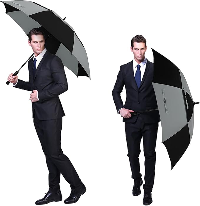 G4Free 47/54/62/68/72 Inch Automatic Open Golf Umbrella Oversize Extra Large Double Canopy Vented Windproof Waterproof Stick Umbrellas