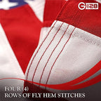 g128 6x10 ft american flag outdoor deluxe tearproof, side view